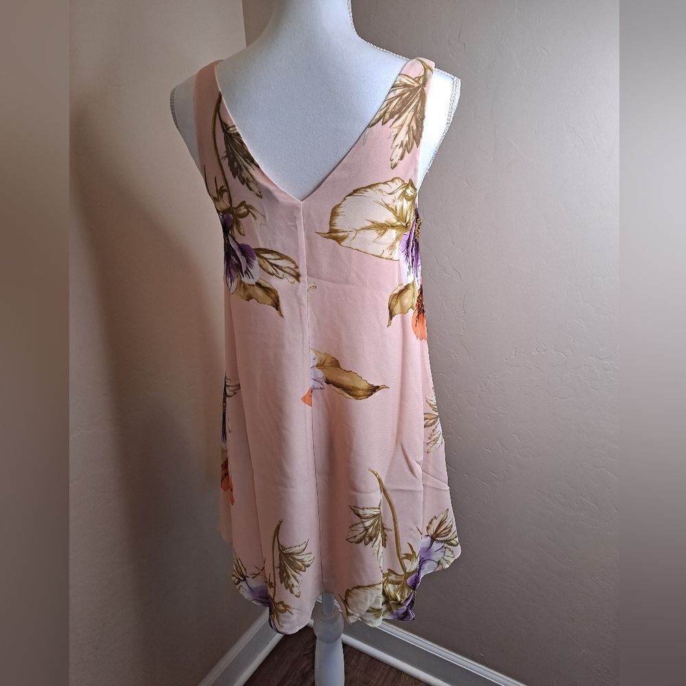 NWT Three Eighty Two Juliana Trapeze Mini Dress - Light PinkāFloral - size XS - Picture 2 of 5